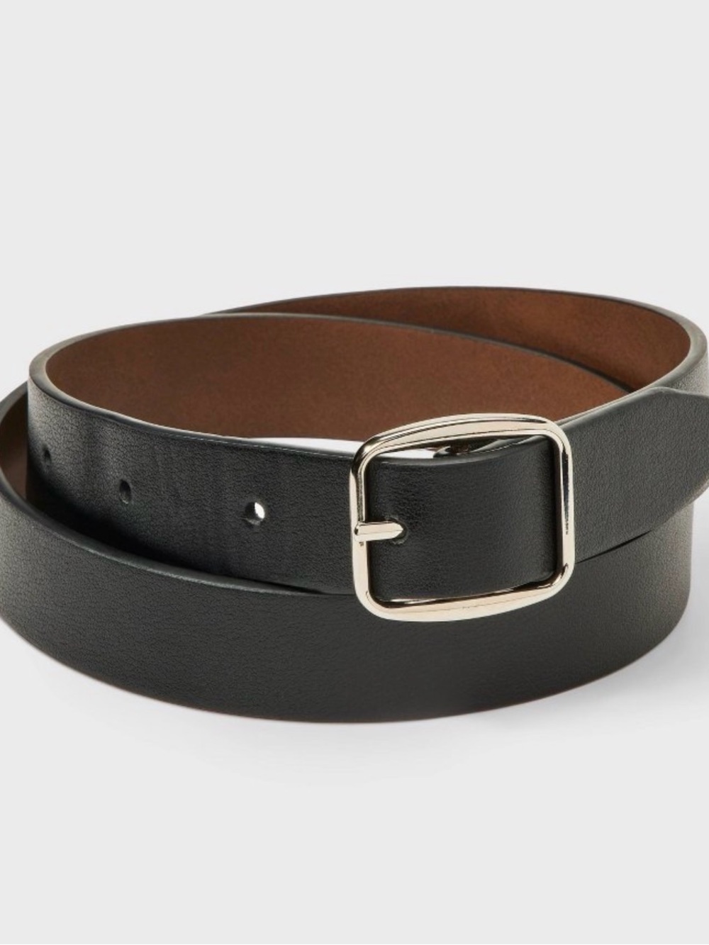 Cat & Jack Girls’ Solid Reversible Belt - Black/Brown Size Large
